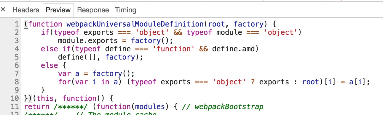 webpack生成umd代码